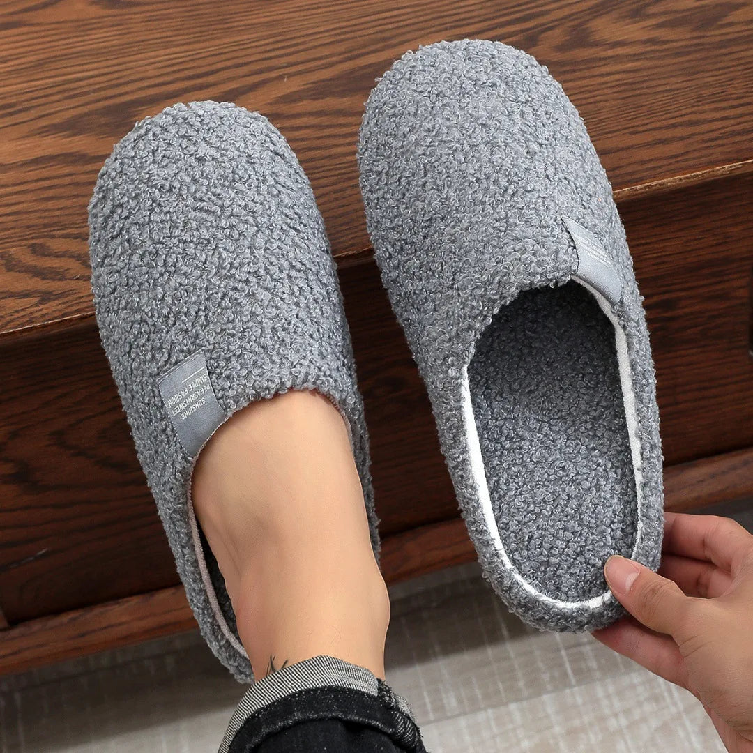 Women Slippers Light House Soft Home Cotton Slipper Winter Indoor Floor Shoes Couples Men Silence Slides Bedroom Flats