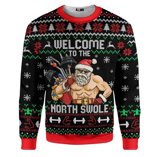 RETRO-KITSCH HOLIDAY SWEATSHIRT | Funny 3D Graphic Ugly Christmas Party Pullover