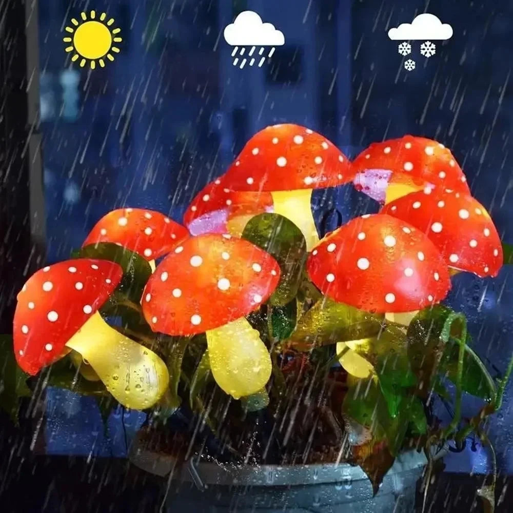 Solar Mushroom Fairy Light - Outdoor Waterproof Garden Lamp