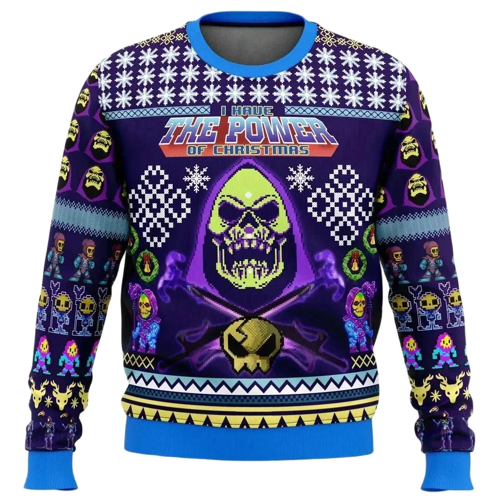 He-man Ugly Christmas Sweater - Retro Skeletor Holiday Pullover