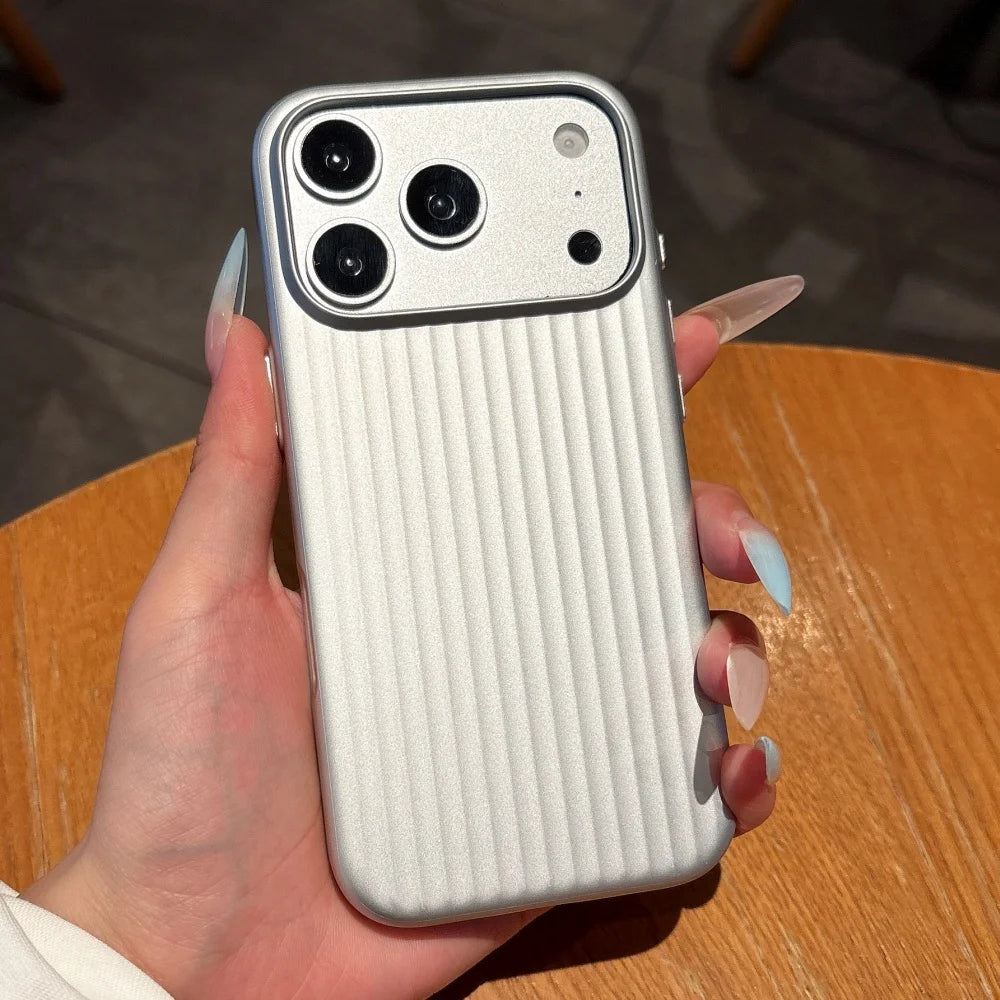 Luxury Phone Case - Slim Matte Luggage Striped Shockproof Cover