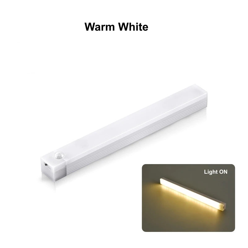 Wireless USB Rechargeable Motion Sensor LED Bar Light Induction Night Light Portable Cordless Magnetic Cabinet Lamp for Kitchen