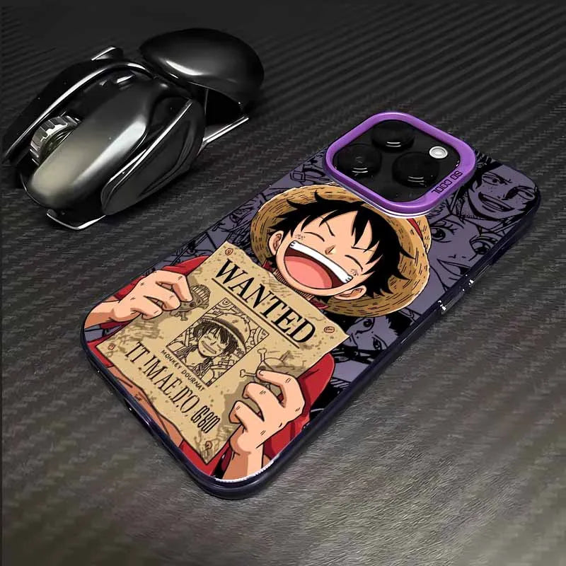 One Piece Phone Case - Luffy Wanted Notice Anti-Fall Cover
