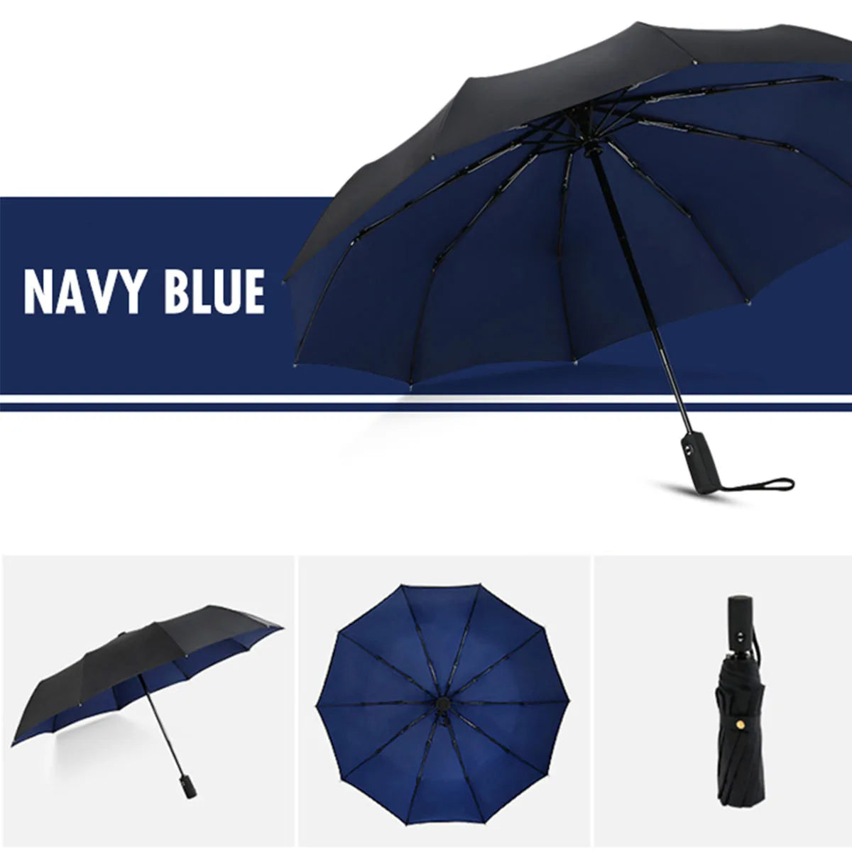 Windproof Automatic Umbrella - Double Layer Resistant Rain Gear