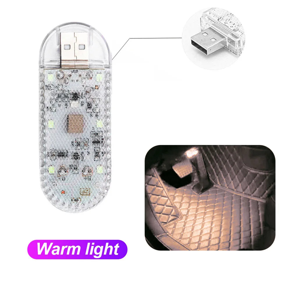 Wireless Car LED Touch Light - USB Charging Roof Reading Lamp