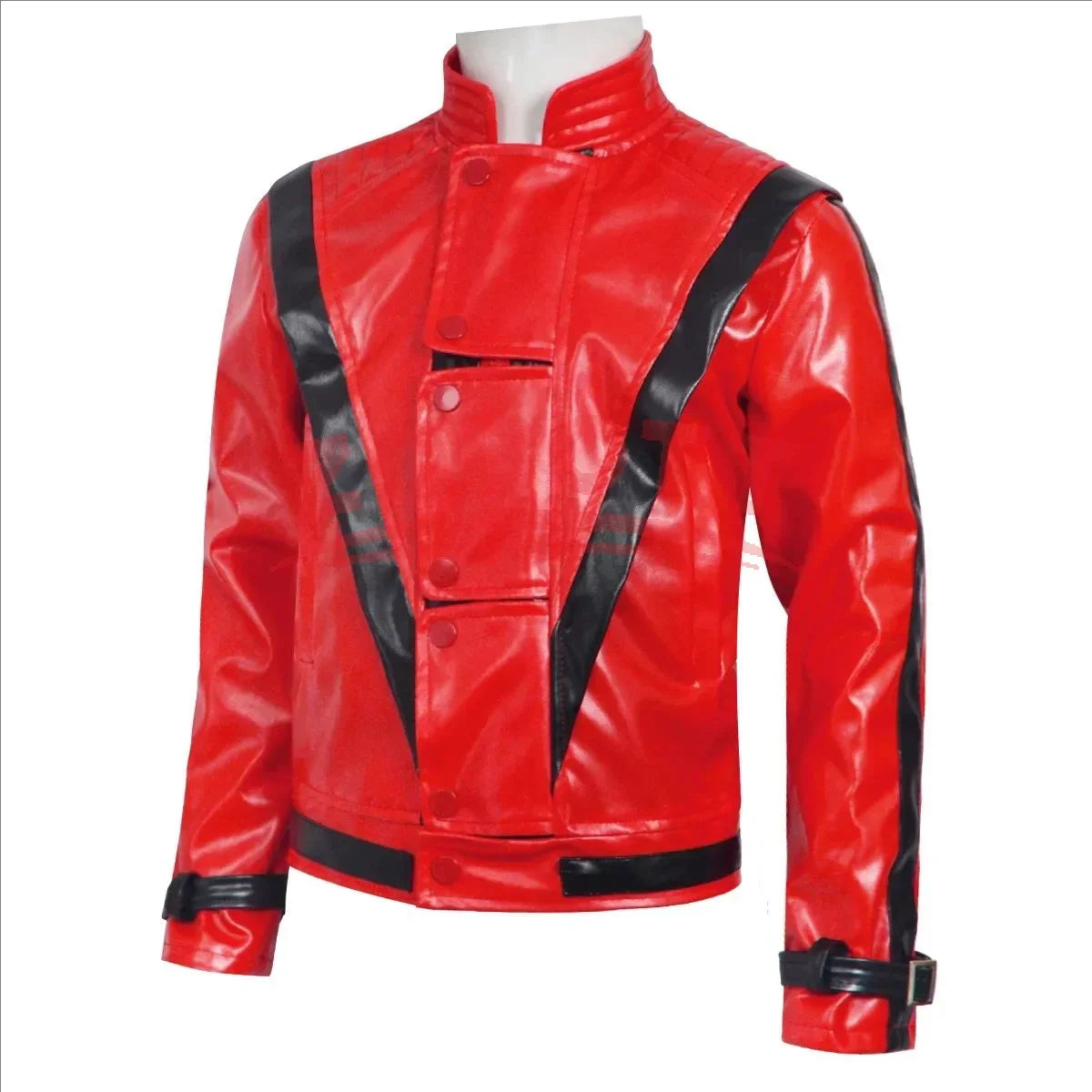 Michael Jackson Red Leather Jacket - Thriller Cosplay Outwear
