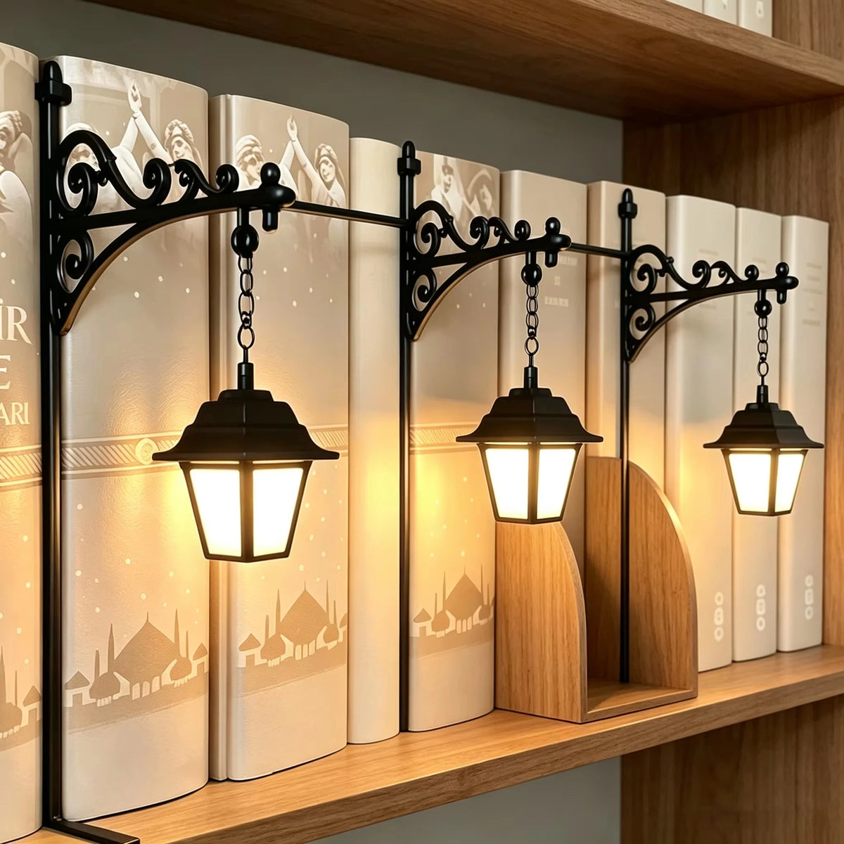Bookshelf Insert Lamp - Miniature Library LED Night Light