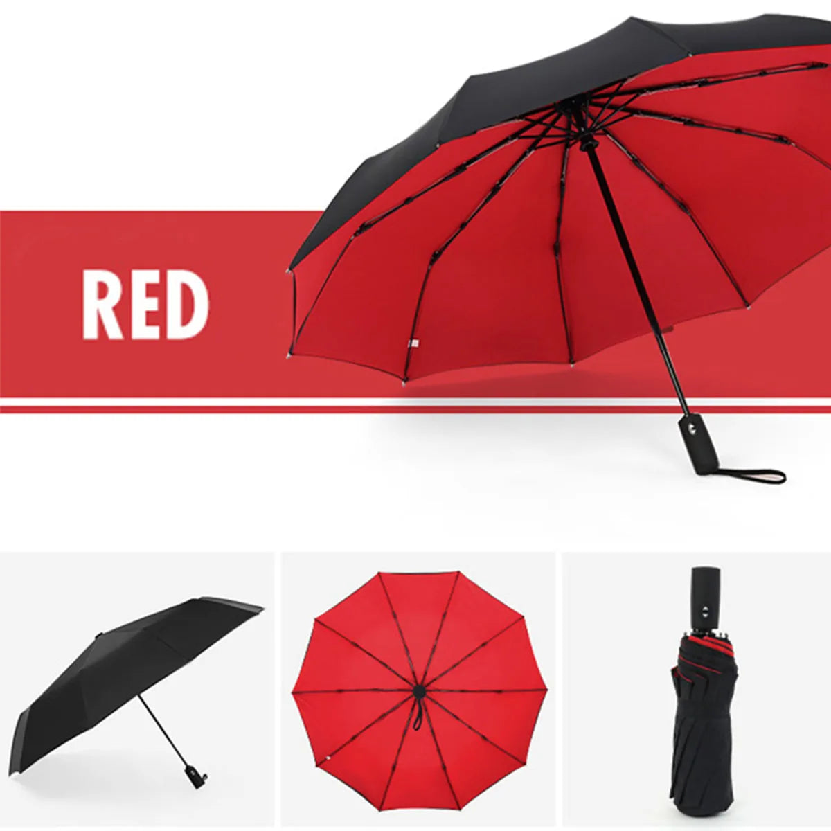 Windproof Automatic Umbrella - Double Layer Resistant Rain Gear