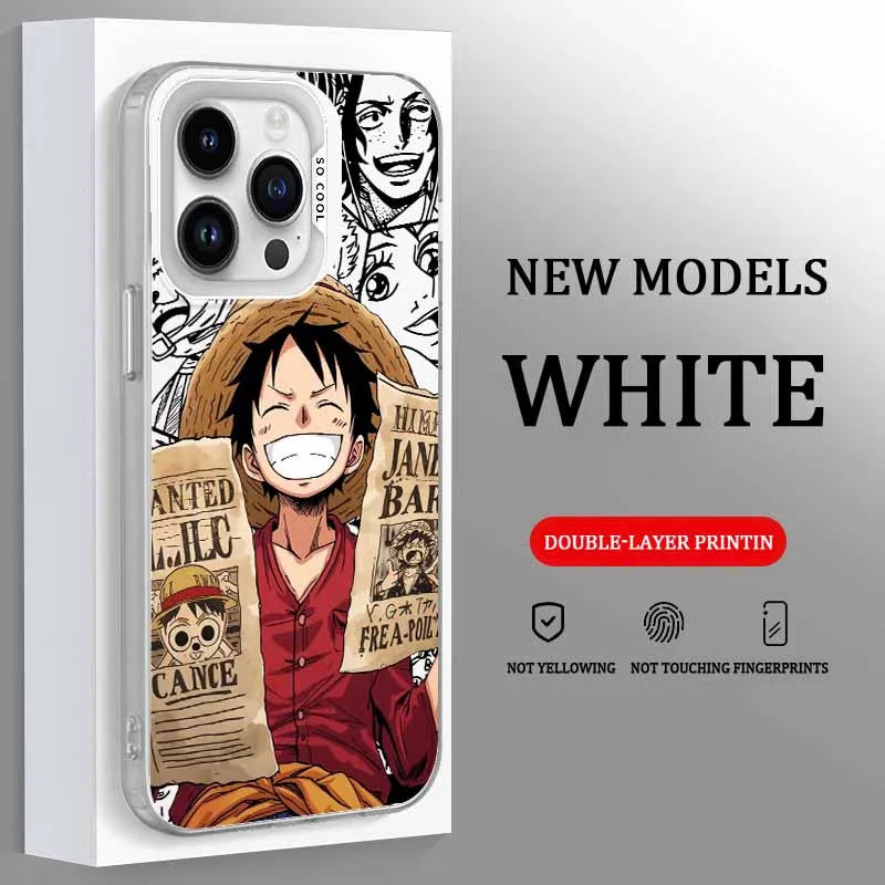 One Piece Phone Case - Luffy Wanted Notice Anti-Fall Cover