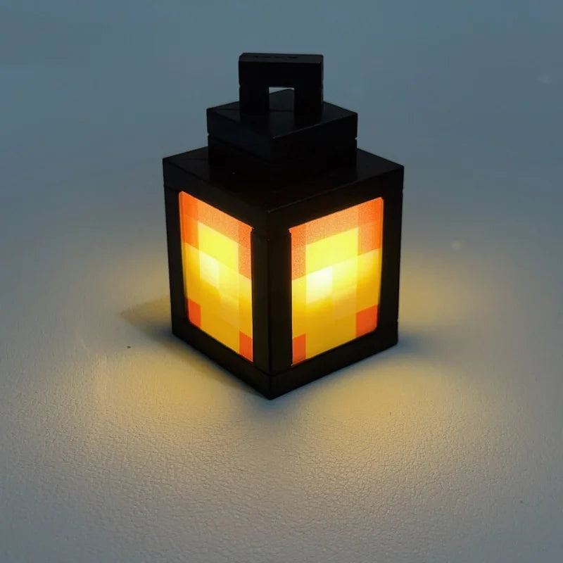Pixel Style Night Light - RGB Remote Tabletop Lantern