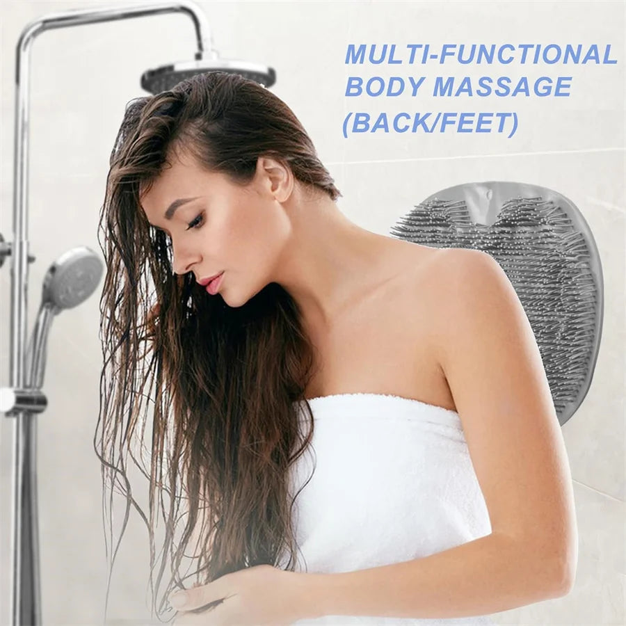 Shower Foot Scrubber - Exfoliating Bath Mat & Back Washer