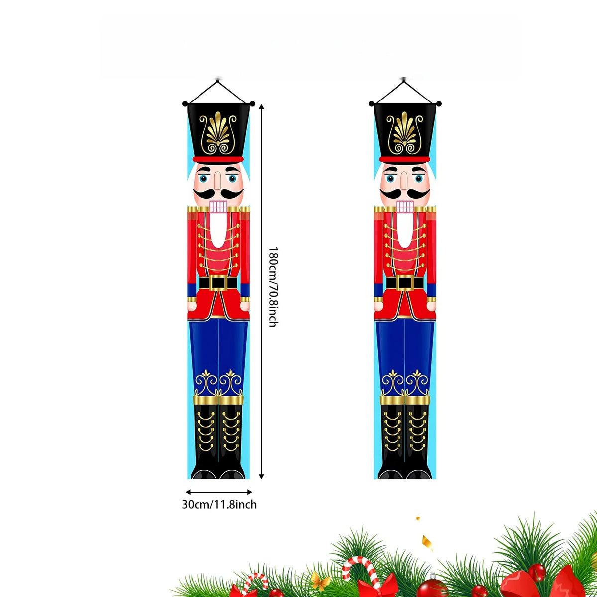 Christmas Door Decoration - Merry Christmas Banner Hanging Ornament