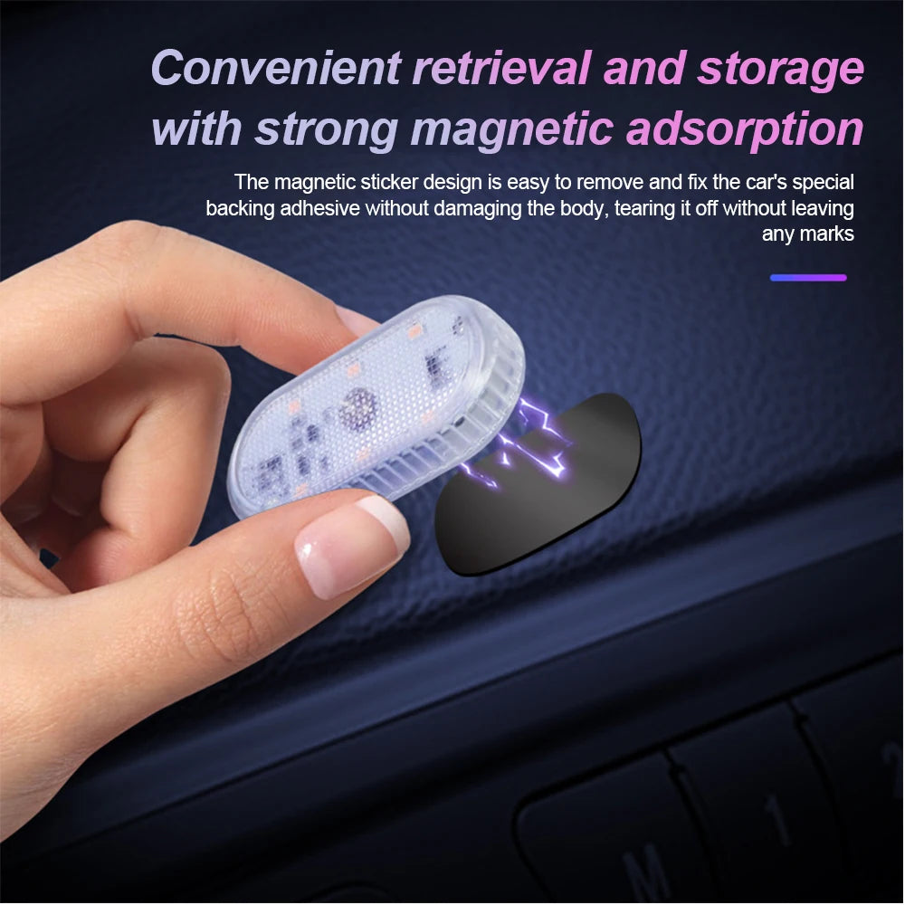 Wireless Car LED Touch Light - USB Charging Roof Reading Lamp