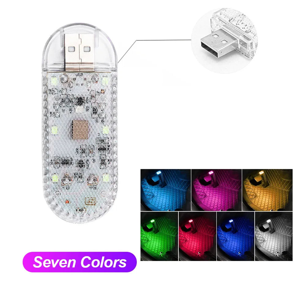 Wireless Car LED Touch Light - USB Charging Roof Reading Lamp