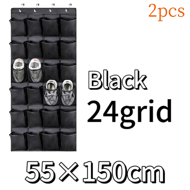 Over The Door Shoe Organizer - Large Mesh Pocket Storage Bag
