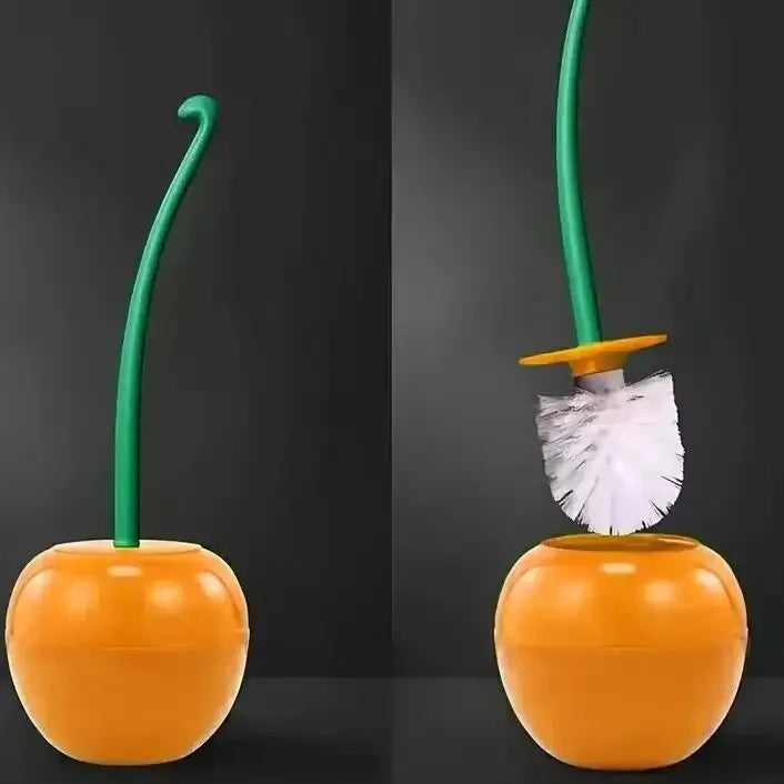 Cherry Toilet Brush - Creative Red Lavatory Holder Set