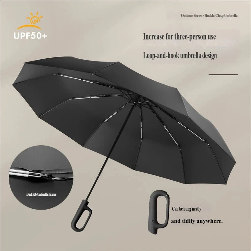 Windproof Automatic Umbrella - Double Layer Resistant Rain Gear