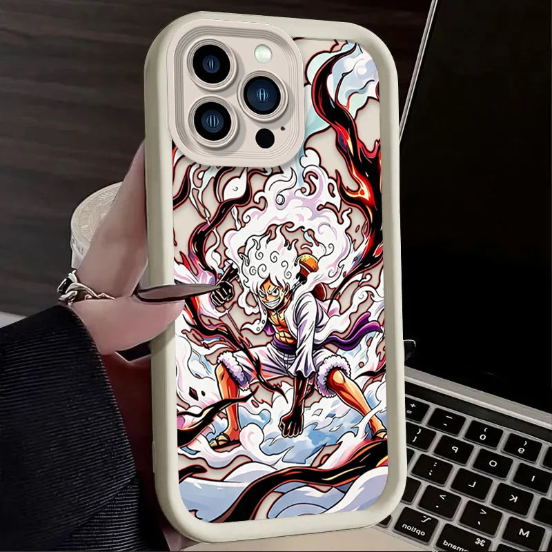 Luffy Gear 5 Phone Case - One Piece Art Print Soft Cover