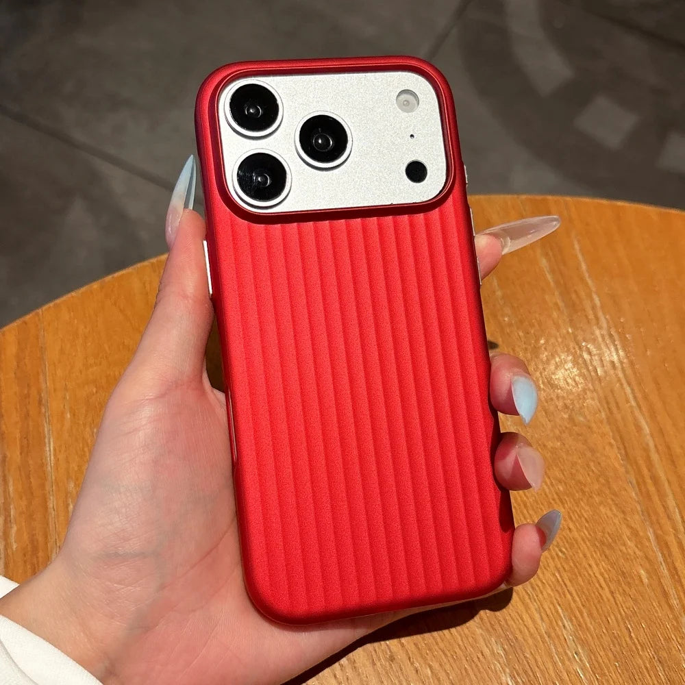 Luxury Phone Case - Slim Matte Luggage Striped Shockproof Cover