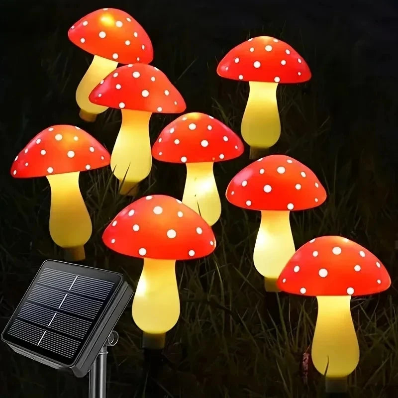 Solar Mushroom Fairy Light - Outdoor Waterproof Garden Lamp