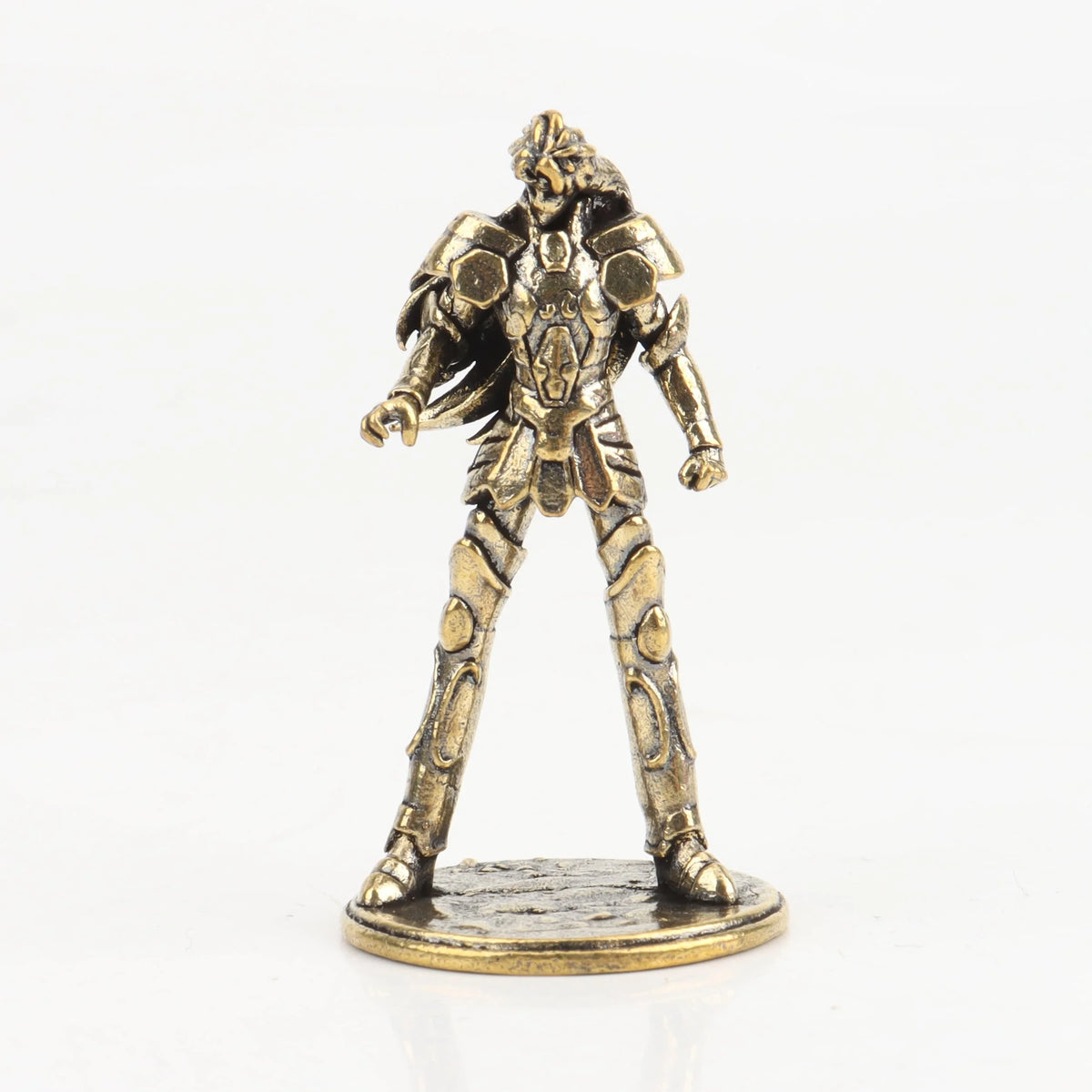 Saint Seiya Brass Gold Saint Mini Figures Vintage Metal Knights The Zodiac Statue Twelve Gold Saints Collectible Model Toy Gifts