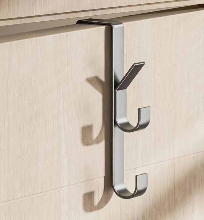 3/5/7 Door-Mounted Non-Drilled Hooks, Suitable for Storing Clothes, Hats, Bags at the Entrance of Dormitories or Bedrooms.