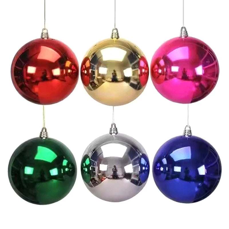 1Pc 12/15/20CM Shiny Christmas Bauble Ball - Hanging Tree Ornament Decoration for Home Bar Party Wedding Xmas Holiday Decor
