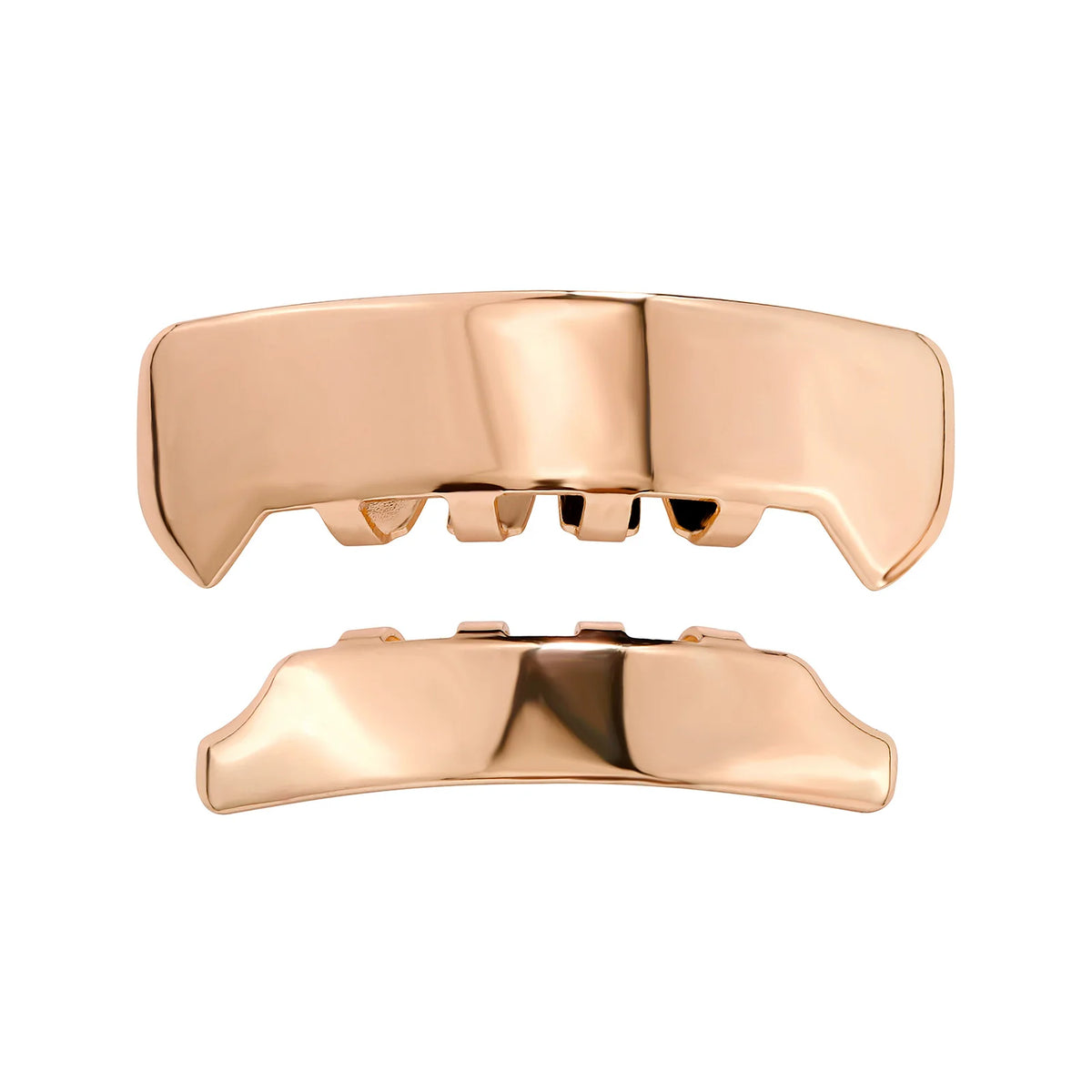 JINAO Hip Hop Smooth Surface 8Teeth Grillz Set Men Women Top&Bottom Shiny Yeh Grill Punk Rapper Christmas