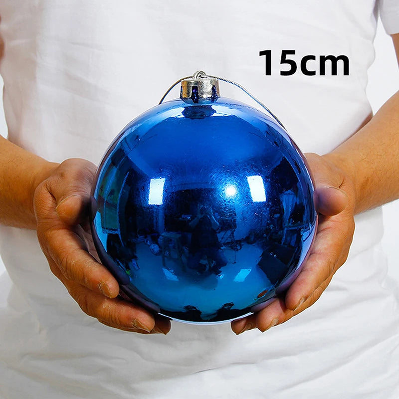 1Pc 12/15/20CM Shiny Christmas Bauble Ball - Hanging Tree Ornament Decoration for Home Bar Party Wedding Xmas Holiday Decor