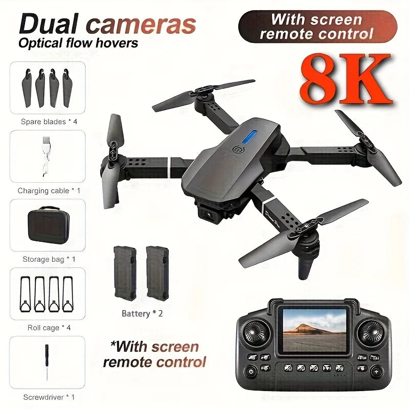 GHOST-88 TACTICAL RECON DRONE | Dual-Camera Optical Flow Quadcopter with Integrated Display Controller