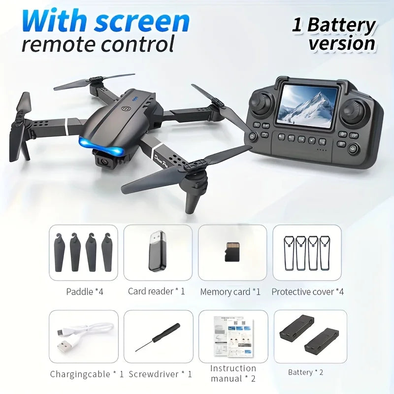 GHOST-88 TACTICAL RECON DRONE | Dual-Camera Optical Flow Quadcopter with Integrated Display Controller