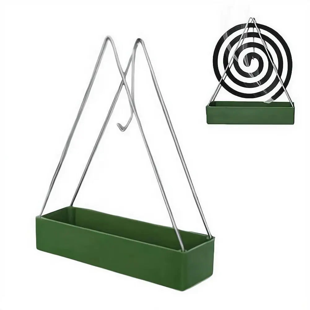 Iron Mosquito Coil Holder With Tray Incense Holders Coil Incense Burner Frame Repellent Incense Rack For Household Bedroom Patio