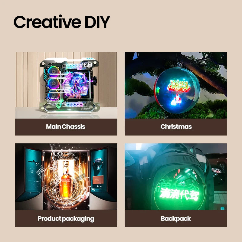Mini 3D Hologram Fan Projector (15.3cm) – Desktop Holographic LED Fan Display with App Control, Custom 3D Logo & Video Projector for Retail, Exhibition & Desk Decor