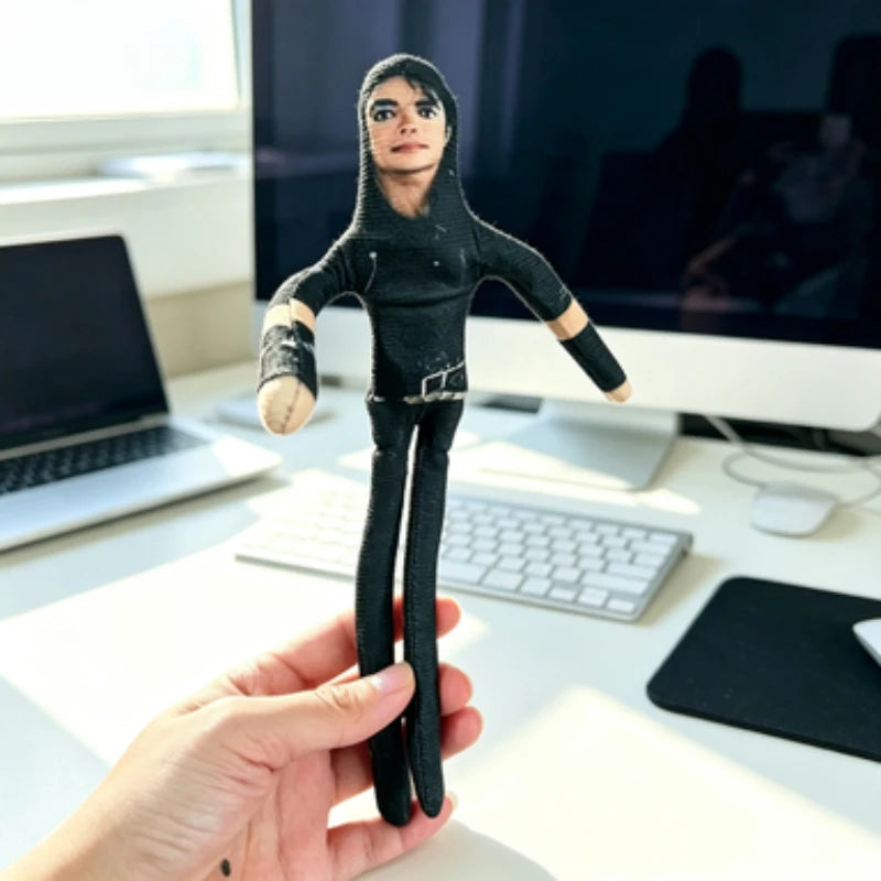 HOT Anime Michael Jackson Cosplay Prop Doll Plush Stuffed Figure Dolls Room Decoration Abstract Joint Mobility Props Gift