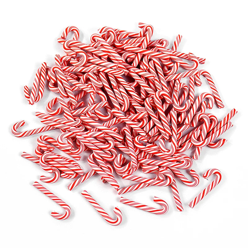CHROMA-SWEET MINI CANES | Miniature Resin Candy Cane DIY Charms (10 / 30 / 50 Pcs)