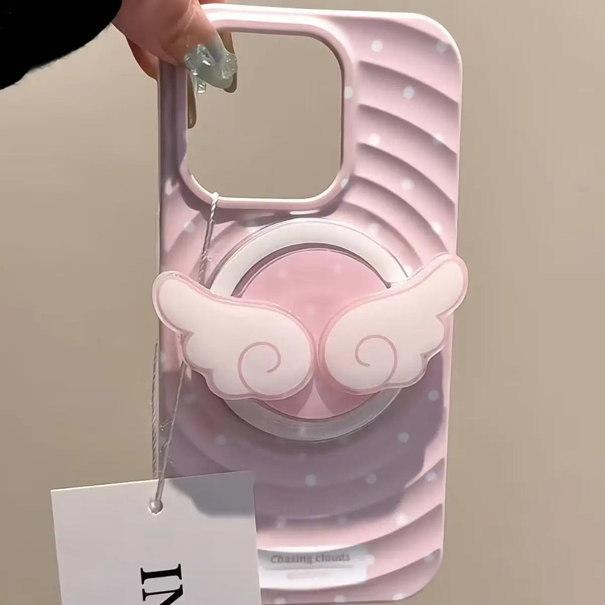 Wing Cartoon For Magsafe Phone Magnetic Griptok Stand For iPhone Funny Foldable Wireless Charging Case Holder