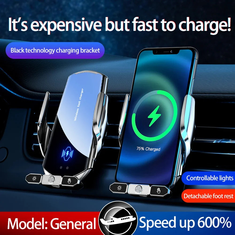 Wireless Charger Car Auto Magnetic Air Vent Phone Holder For iPhone 16 15 14 13 Samsung Xiaomi Induction Fast Charging Station