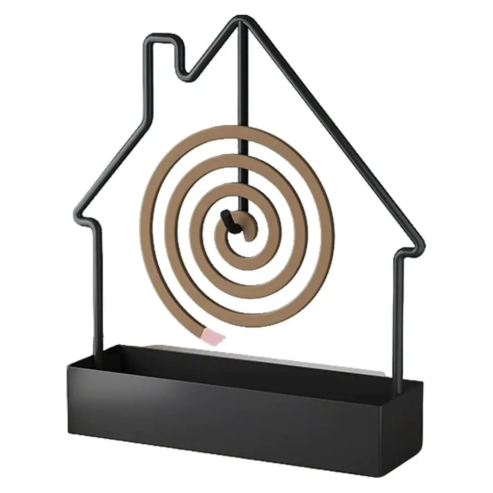 Iron Mosquito Coil Holder With Tray Incense Holders Coil Incense Burner Frame Repellent Incense Rack For Household Bedroom Patio
