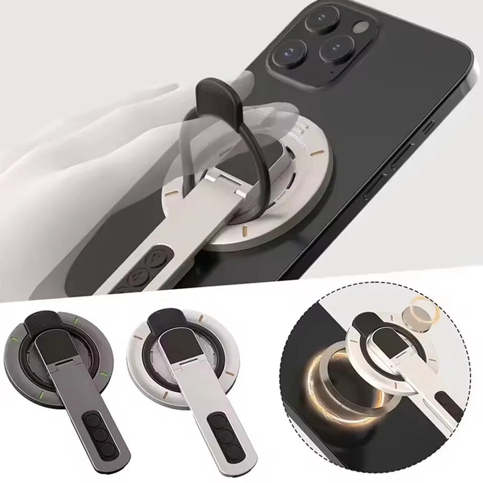 AeroRing Dual-Magnetic Grip & 360° Desktop Stand