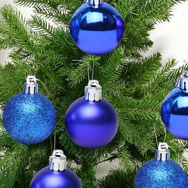 4/6/8cm Christmas Ball Shatterproof Hanging Christmas Baubles Laser and Matte Styles Home Festival Party Xmas Decorative Balls