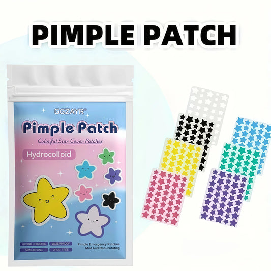 CHROMA-STAR HYDRO-SHIELD | 7-Color Star Hydrocolloid Blemish Patches (280 / 1120 / 1680 Pack)