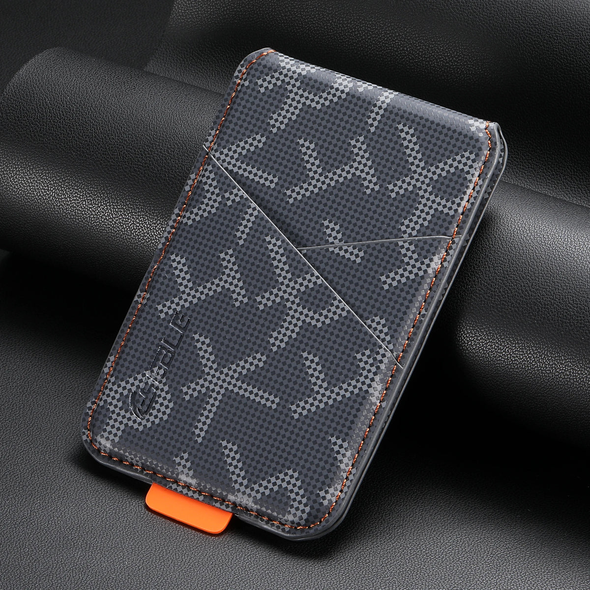 Card Storage Luxury Slot Faux Leather Magnet Stand RFID Mobile Phone Wallet Magnetic Card Holder For iPhone & Samsung Series