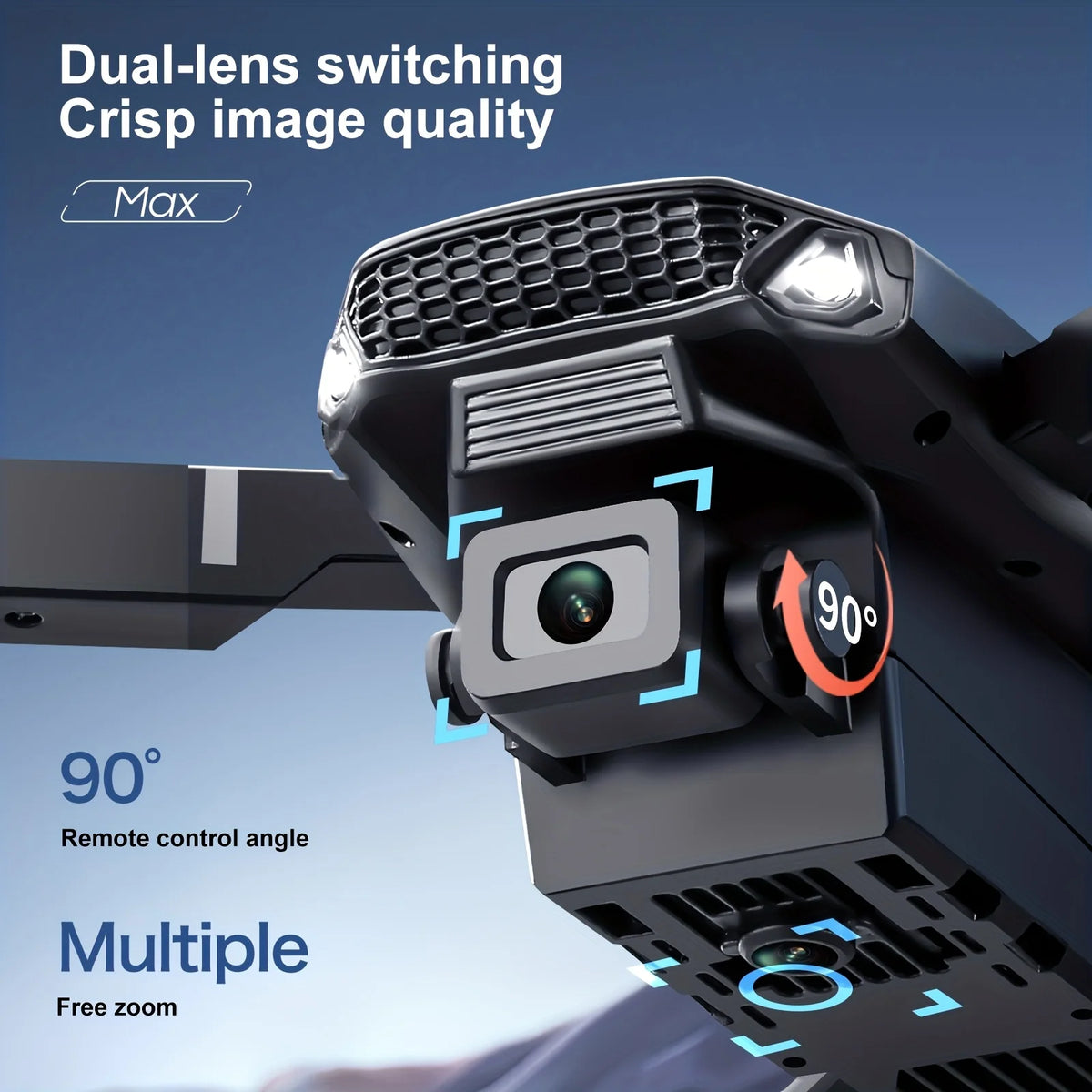 GHOST-88 TACTICAL RECON DRONE | Dual-Camera Optical Flow Quadcopter with Integrated Display Controller