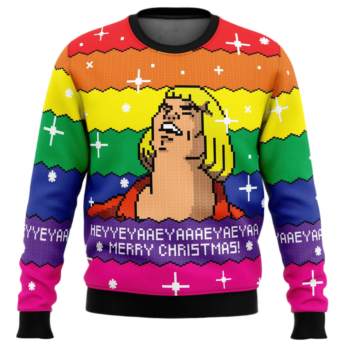 2026 The Power Of Christmas Anime Cartoon 2025 New Fashion Xmas Gift Cartoon Graphic Sweatshirts Men's Anime Jumper Sweater Tops