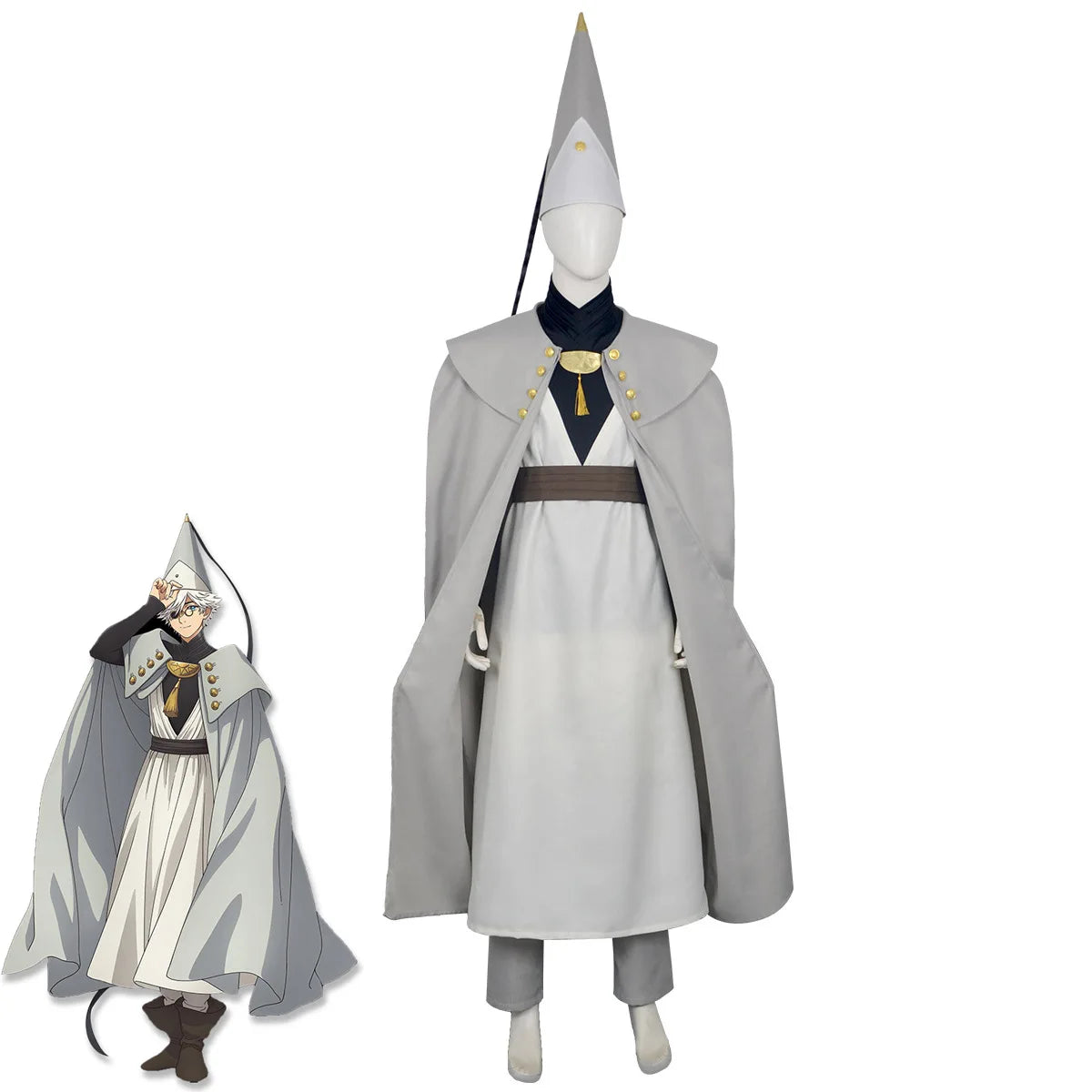 Anime Qifrey Cosplay Costume Witch Hat Atelier Anime Magician Robe Cloak Belt Pointed Hat Set Adult Halloween Carnival Cosplay