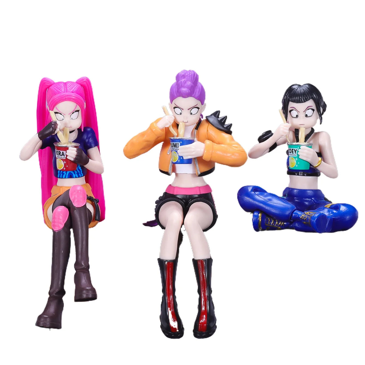 Anime Style Figure Set Cute Cartoon Collectible Figurines Display Model Desktop Decoration Christmas Gift