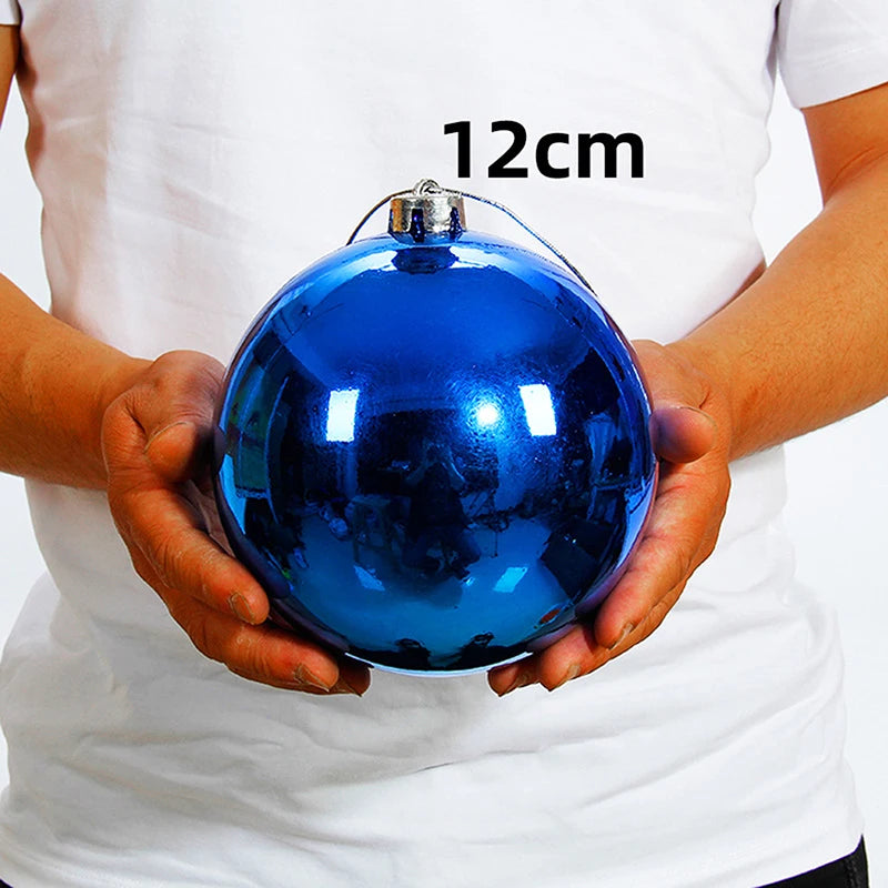 1Pc 12/15/20CM Shiny Christmas Bauble Ball - Hanging Tree Ornament Decoration for Home Bar Party Wedding Xmas Holiday Decor