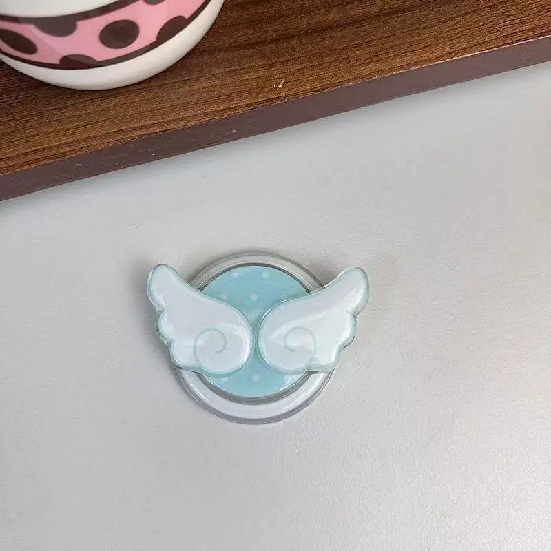 Wing Cartoon For Magsafe Phone Magnetic Griptok Stand For iPhone Funny Foldable Wireless Charging Case Holder