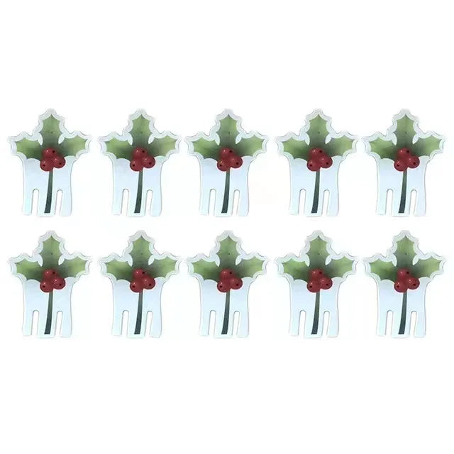 10PCS Christmas Cup Card Santa Hat Wine Glass Decor Ornaments Navidad Noel New Year Gift Home Christmas Decorations