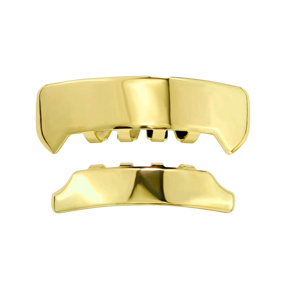 JINAO Hip Hop Smooth Surface 8Teeth Grillz Set Men Women Top&Bottom Shiny Yeh Grill Punk Rapper Christmas
